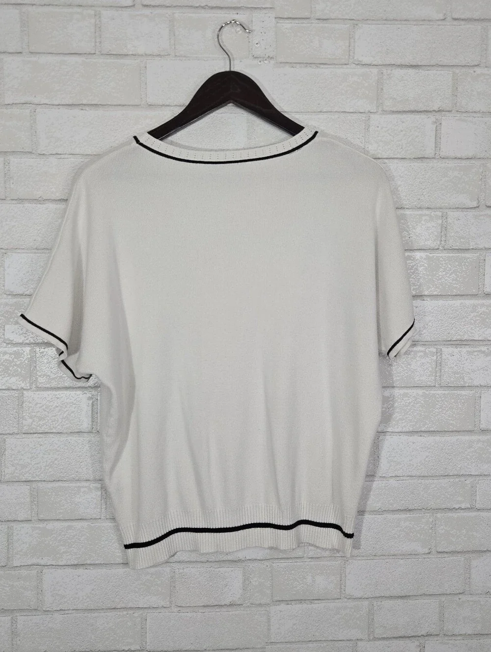 vintage white short sleeve sweater